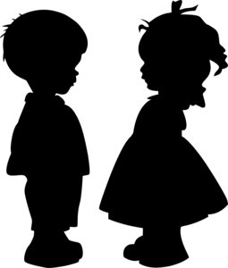 niña y niño Logo PNG Vector