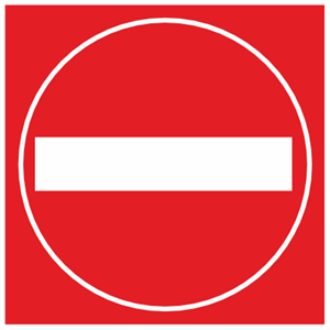 NO ENTRY FOR VEHICULAR TRAFFIC SIGN Logo Vector