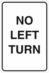 No left turn Logo PNG Vector