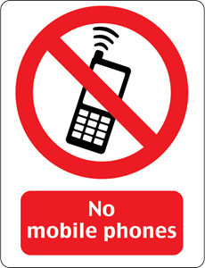 NO MOBILE PHONES SIGN Logo Vector