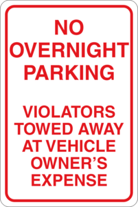 No overnight park Logo PNG Vector