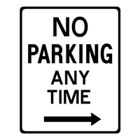 NO PARKING ANY TIME SIGN 2 Logo Vector