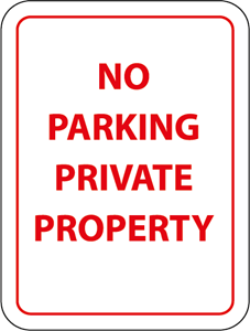 NO PARKING PRIVATE PROPERTY SIGN Logo PNG Vector