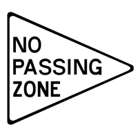 NO PASSING ZONE SIGN Logo PNG Vector