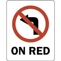 NO RIGHT TURNS ON RED LIGHT SIGN Logo Vector