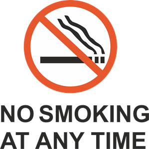 NO SMOKING AT ANY TIME SIGN Logo PNG Vector