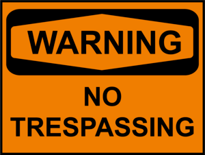 NO TRESPASSING SIGN Logo PNG Vector