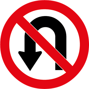 NO U-TURNS SIGN Logo PNG Vector