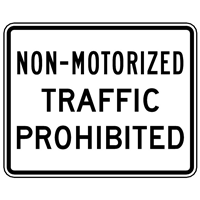 NON-MOTORIZED TRAFFIC PROHIBITED Logo PNG Vector