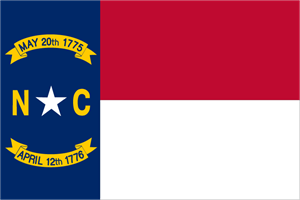 North Carolina State Flag Logo Vector