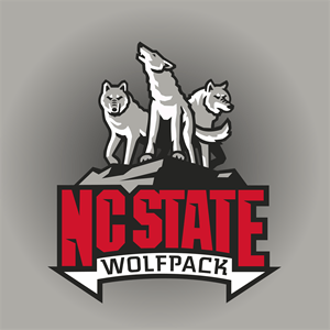 North Carolina State University 3 Wolves Logo PNG Vector