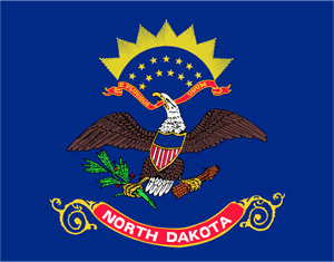 North Dakota State Flag and Seal Logo PNG Vector