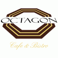 Octagon Cafe Bistro Logo PNG Vector