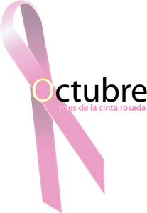Octubre mes de la cinta rosada Logo PNG Vector