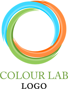 O Letter Brush Colour Logo Vector