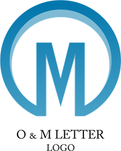 O M Letter Logo PNG Vector