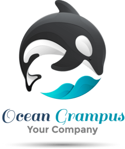 Ocean grampus Logo PNG Vector