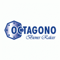 Octagono Bienes Raices Logo Vector