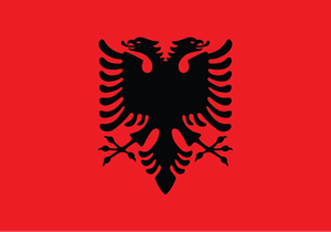 Official Albania flag Logo Vector
