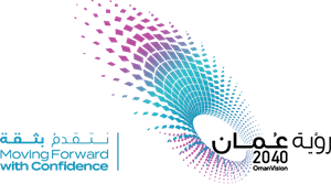 Oman Vision 2040 - With Slogan Logo Vector