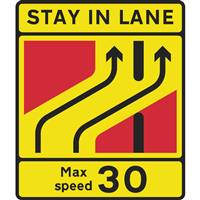 ONE LANE SIGN Logo PNG Vector