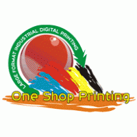 One Shop Printing Logo Vector