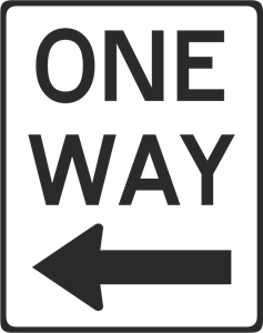ONE WAY ROAD SIGN Logo PNG Vector