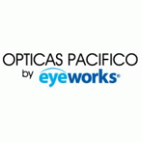 Opticas Pacifico - Eye works Logo Vector
