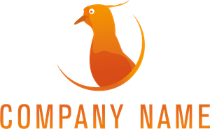 Orange Bird Logo PNG Vector