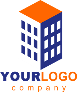 Orange Building Logo PNG Vector