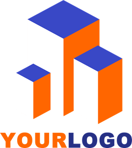 Orange Building Logo PNG Vector