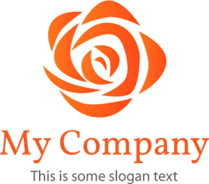 Orange Rose Logo Vector