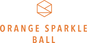 Orange Sparkle Ball Logo PNG Vector