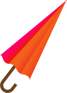 Orange Umbrella Logo PNG Vector