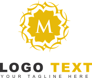 Ornamental letter m Logo PNG Vector