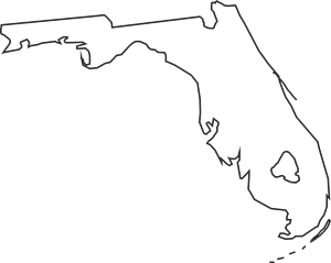 OUTLINE MAP OF FLORIDA Logo PNG Vector
