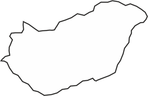 OUTLINE MAP OF HUNGARY Logo Vector