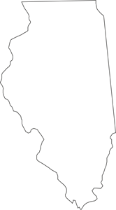 OUTLINE MAP OF ILLINOIS Logo PNG Vector