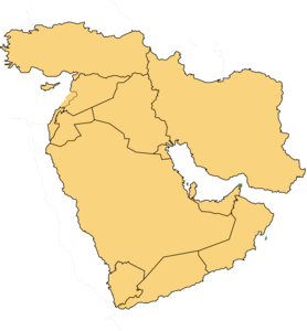 OUTLINE MAP OF MIDDLE EAST Logo PNG Vector