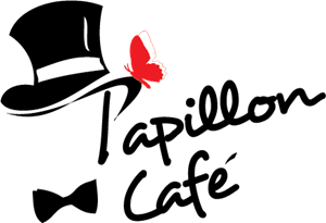 Papillon Cafe Logo Vector