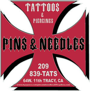 Pins & Needles Tattoo Logo PNG Vector