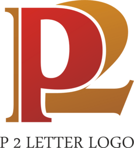 P2 Letter Logo PNG Vector