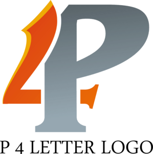 P4 Letter Logo PNG Vector