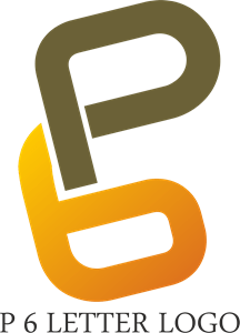 P6 Letter Logo PNG Vector