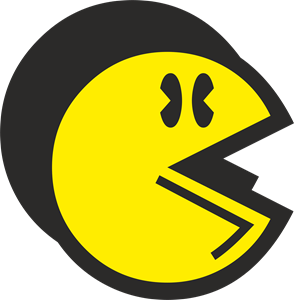 Pac-Man Retro Logo Vector
