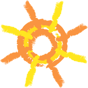 Painted sun Logo PNG Vector