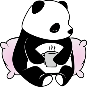 Panda Coffee Logo PNG Vector