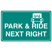 PARK AND RIDE SIGN Logo Vector