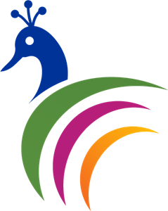 Peacock Colour Logo PNG Vector