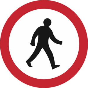 Pedestrians prohibit Logo PNG Vector